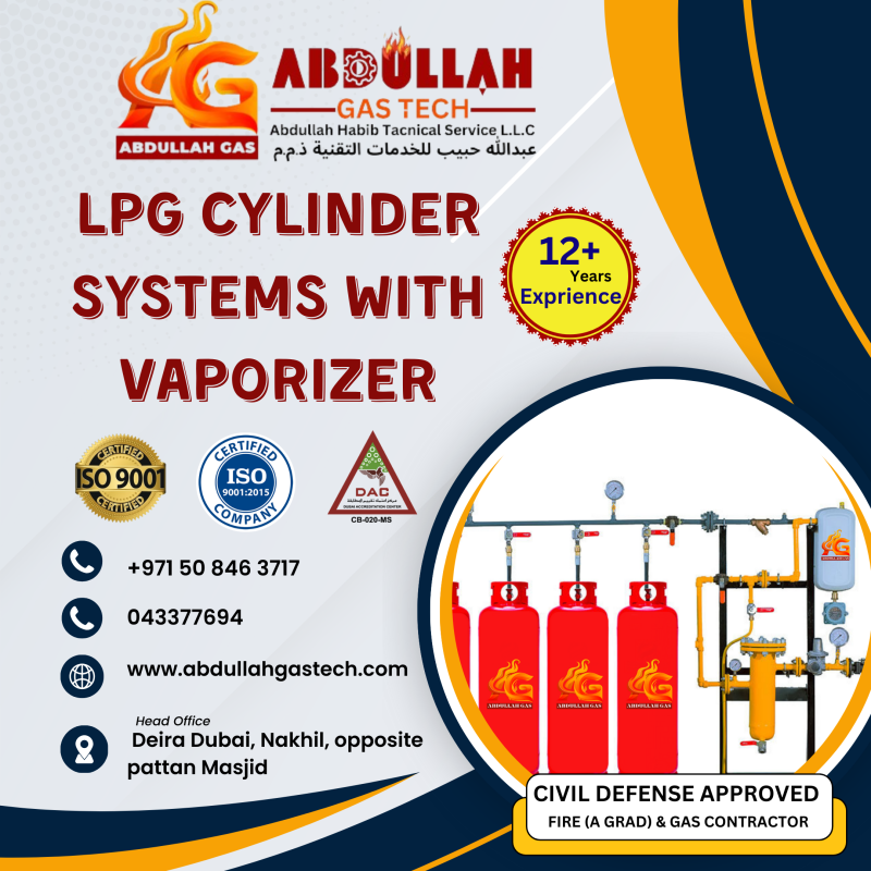 LPG Cylinder Systems with vaporizer-Central Gas Systems in Dubai