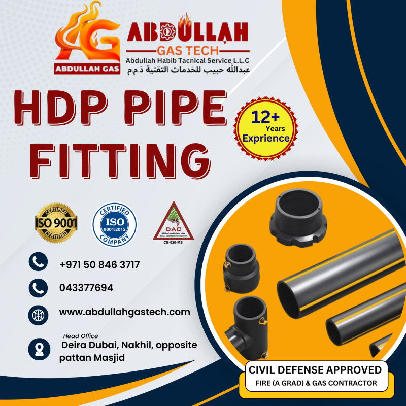 HDP Pipe Fitting-Central Gas Systems in Dubai