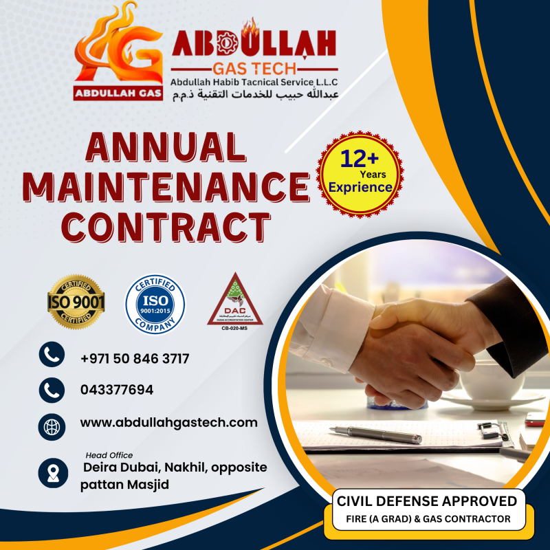 Annual Maintenance Contract-Central Gas Systems in Dubai